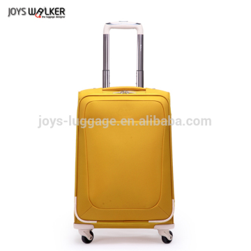 Yellow travel trolley luggage soft trolley luggage 3-pieces luggage set 20/24/28 inch luggage set