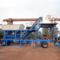 Efficiency 25m3/h mobile concrete batching mixing plant