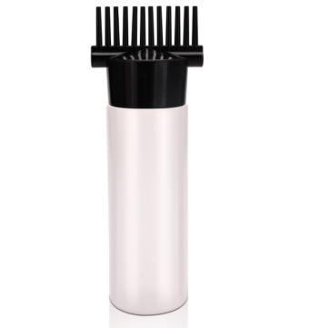 60 ml e 100 ml di bottiglia di plastica vuota nera con pennello per tintura per capelli - confezione da salone