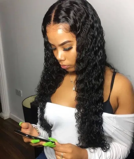 HD Natural Glueless Full Lace Brazilian Human Hair Wig for Black Women