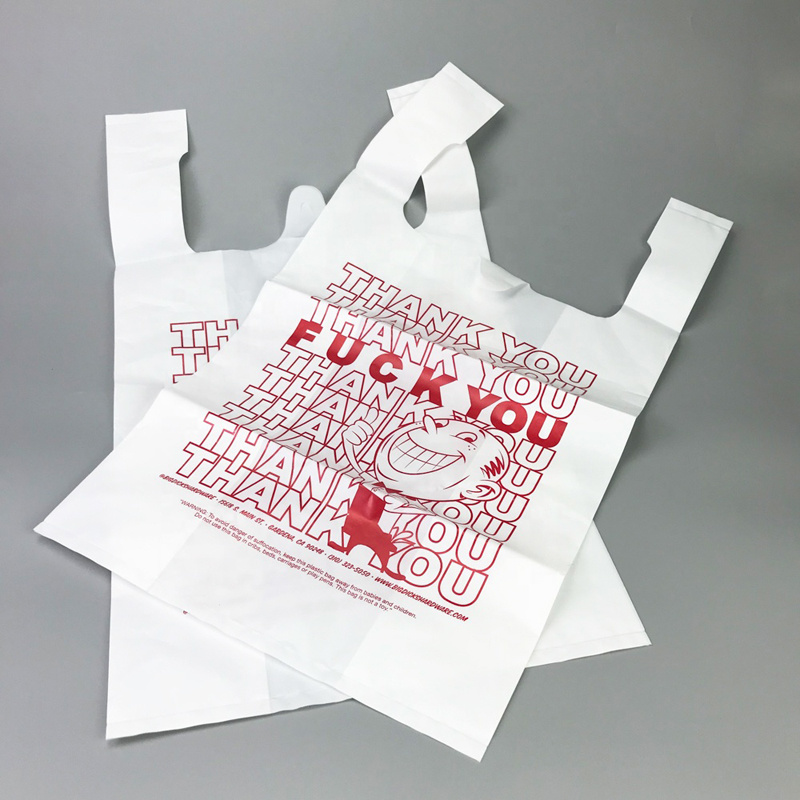 Die Cut Gusseted Handle Plastic Packing Promotion Bag for Shopping