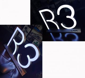 Countertop 3D letter light sign