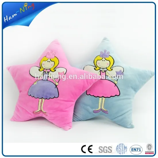 39cm decorative lovely doll pattern stuffed star pillow toy cushion