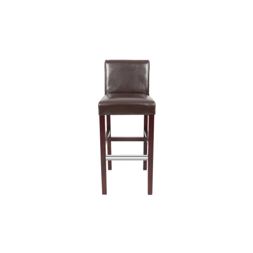 Solid Wooden PU Material Wood Frame Dining Chair