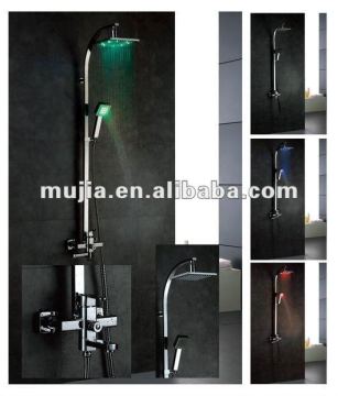 2012 Led Color changing brass bath rain shower LRS02