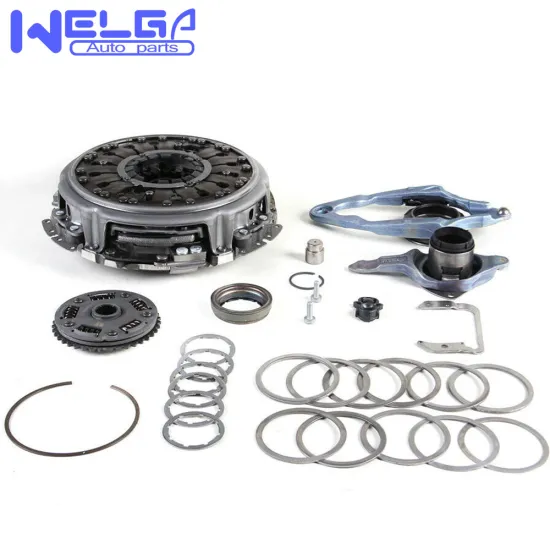 Dual Clutch Disc Flywheel Clutch Kit 0AM198142L 0AM141017CP 0AM198140B 602000100" could be simplified to:

"Clutch Kit 0AM198142L 0AM141017CP 0AM198140B 602000100" 

However, if we need to keep as much of the original detail as possible, the title could b