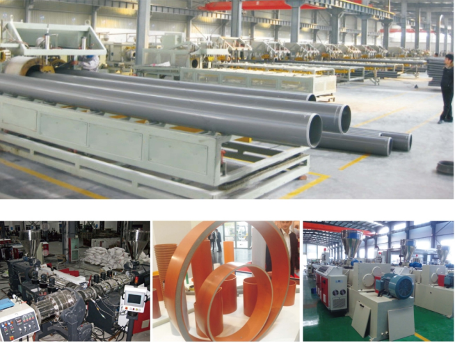 خط إنتاج آلة بثق الأنبوب البلاستيكي PVC / UPVC / CPVC