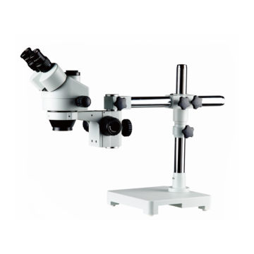Mikroskop stereo trinokular 7-45x dengan lengan fleksibel