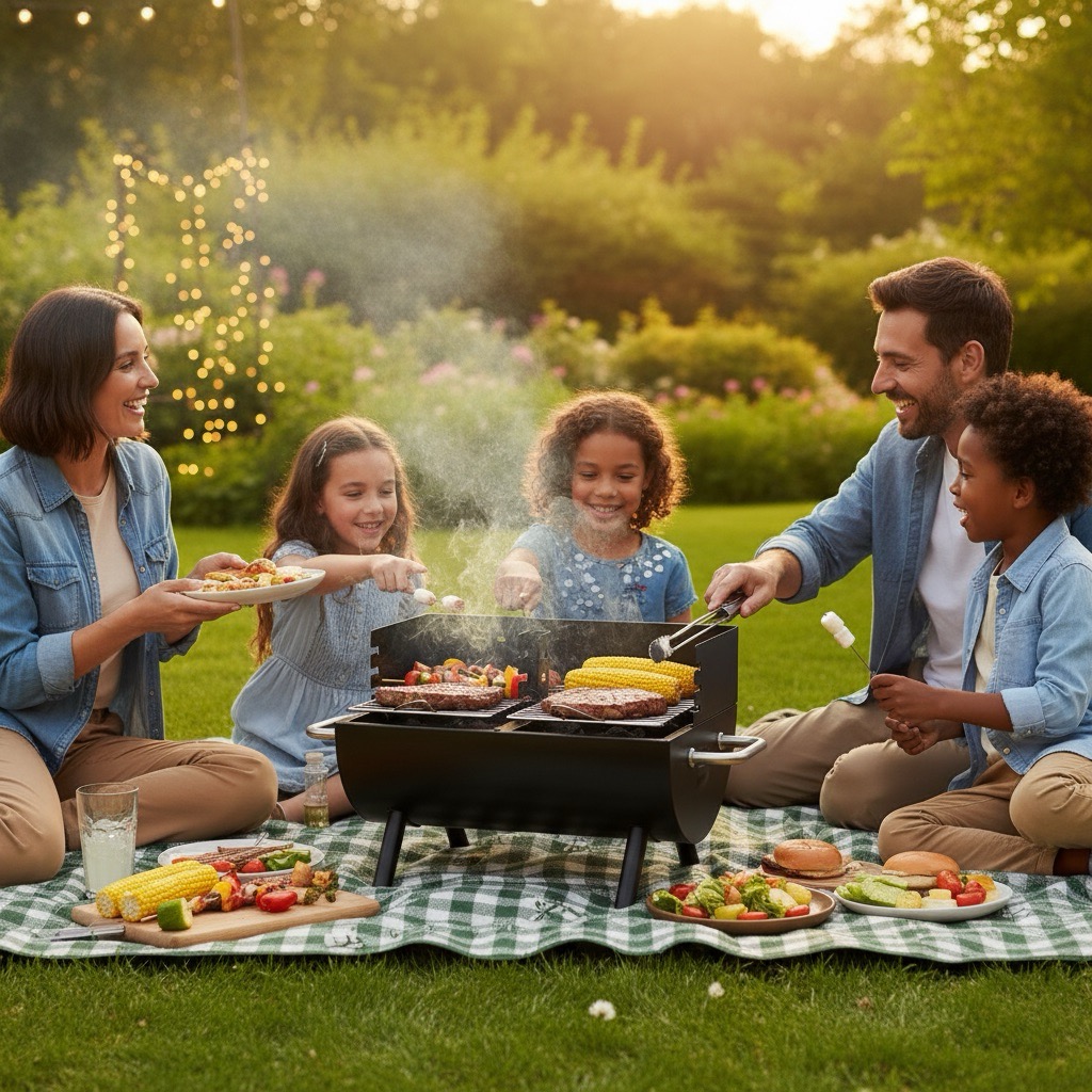 Portable barbecue grill