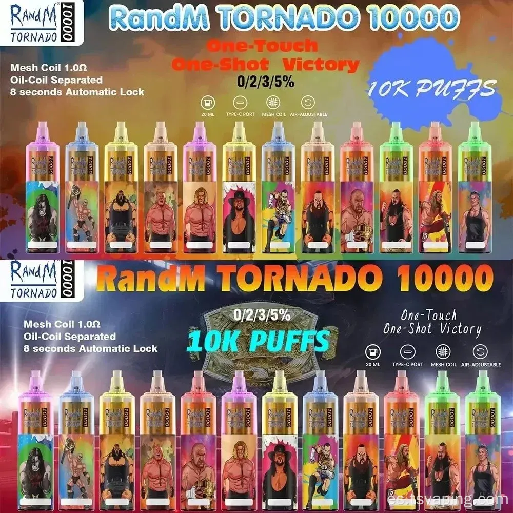 Desechable ecig randm 10k hojaldres vape pluma buffar