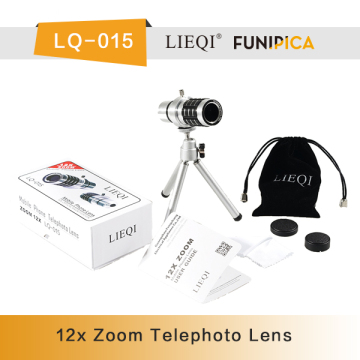 Hot Sale 12X Zoom Telescope Lens Mobile Phone Zoom Lens Hot sale prime telephoto zoom camera lens for galaxy note 3 LIEQI