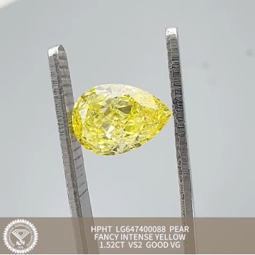 HPHT Lab Diamond Pear 1.52CT VS2