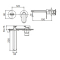 Capplus Wall Mount Basin Mixer