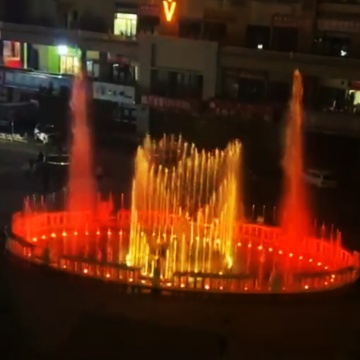 Fuente musical cuadrada al aire libre con espectáculo de luces personalizado