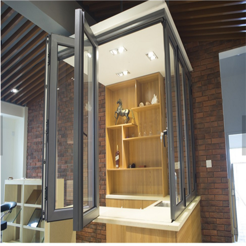 Modern Kitchen Aluminium Bifold Glass Window