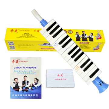 Portable 27-Key Melodica for Kids - Beginner Trumpet Mouth Organ Wind Piano Keyboard