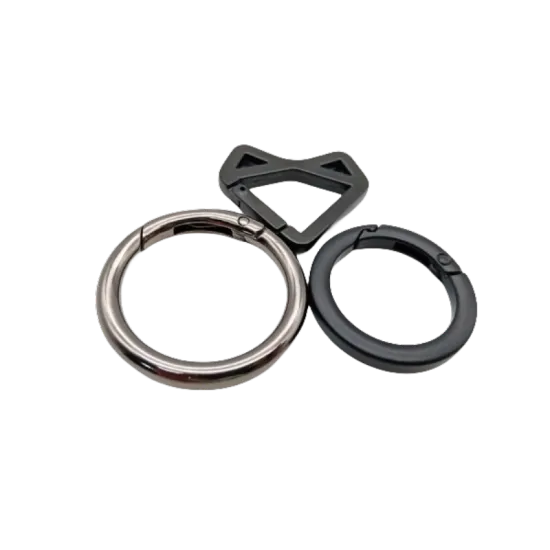 DIY alloy keychain spring clasp metal ring handmade