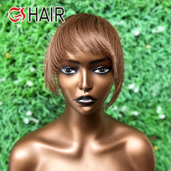 GS 100% Remy Human Hair Clip-In Bangs Blunt Cut Natural Hair Fringe