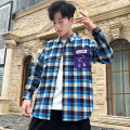 Men's casual plaid shirt