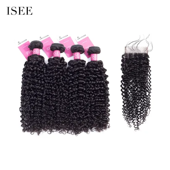 4 Bundles Brazilian Hair With 4X4 Closure Hair Raw Unprocessed Virgin Hair