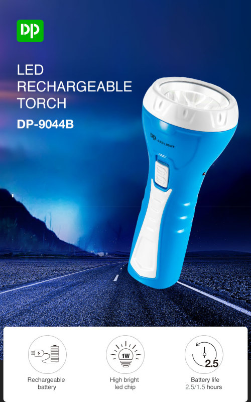 DP Portable Mini Handheld Led Safety Small Security Torch Light Rechargeable Led Flashlight
