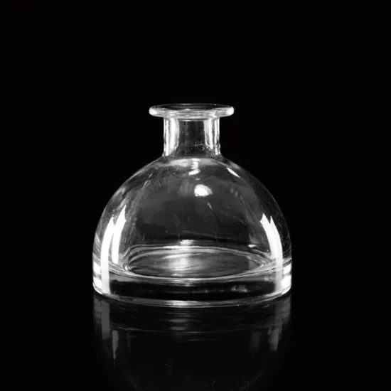 Transparent 200ML Glass Perfume Bottle Frosted Cone Shape Diffuser Bottles