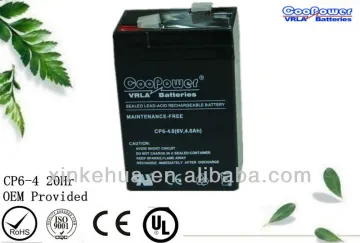 Lead acid/AGM / VRLA / SLA / SMF Battery 6v 4.5ah