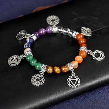 2023 New Seven Chakra Crystal Bracelet Jewelry for Women, Men, Boys, and Girls