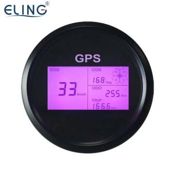 ELING 85mm Auto Digital GPS Speedometer with 7-Color Backlight for Boat/Motorcycle/Racing (12V/24V Waterproof)