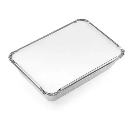 Disposable Aluminum Lid Lunch Box with Grilled Enoki Mushrooms for Barbecue Snacks