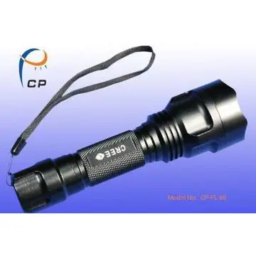 rechargeable lithium battery LED flashlight Hot sale !