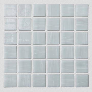 Brique de mosaïque blanche laiteuse de grande forme carrée