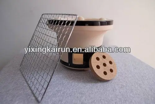 China manufacturer Japanese portable round ceramic BBQ kebab