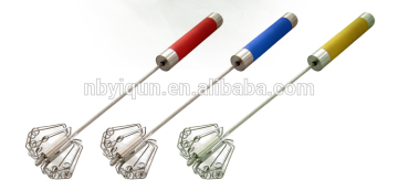 36.5cm stainless steel rotary whisk with color paint handle