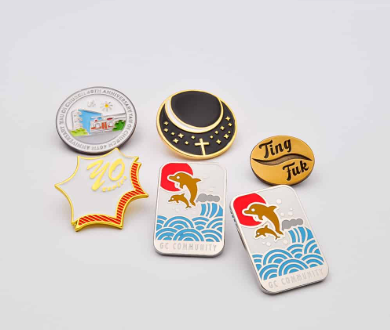 baked paint pin badge