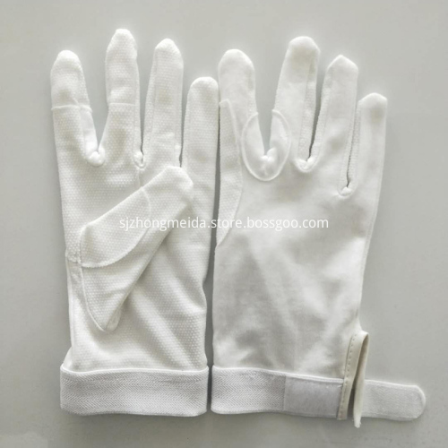 Deluxe dotted Gloves White