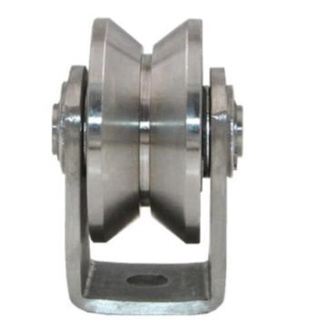 SUS304 U H V Groove Wheels Pulley Drawer Sliding Gate Castor Wheel Roller 63x30mm