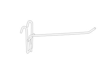 Durable Steel Wire Gridwall Metal Peg Retail Display Hooks For Shopping And Supermarket31121,31122,31123,311243112531126