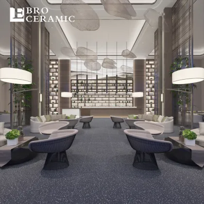 Custom Polished Grey Terrazzo Flooring Tiles