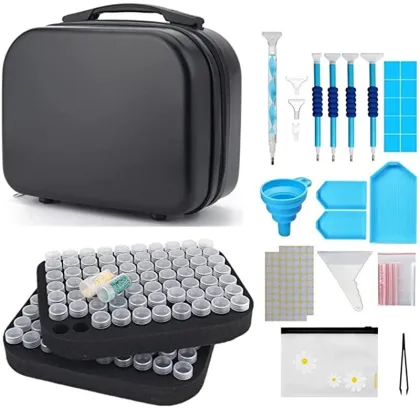 Black EVA Diamond Painting Accessories Storage Box