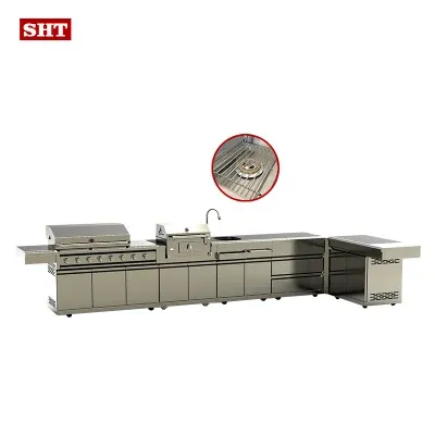 Waterproof Luxury Garden Grilling Gas BBQ Grill Kitchen Furniture