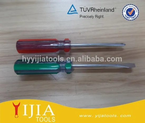 cheap screwdriver with transparent color handle