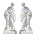 Pair of White Marble Statues Timeless Art