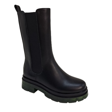 Women's Pure Color Flat Ankle Combat Boots with Zipper