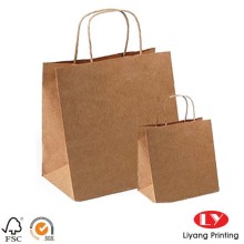 Sac en papier kraft brun recyclé