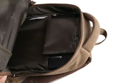Canvas Shoulder Bag Genuine Computer Backpack Men Backpack Travel Bag