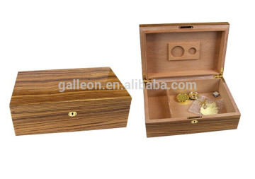 High gloss finish Zebra wooden cigar humidor modern cigar box