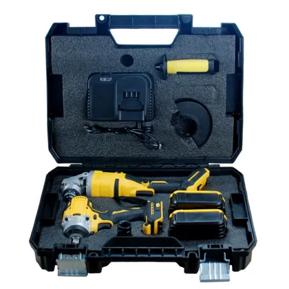 Lithium Battery Wrench and Wireless Angle Grinder Power Tools Set