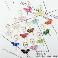 50pcs Rhinestone Resin Charms Standing Girl