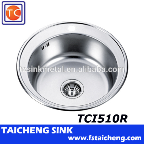 Round stainless steel sink insert sink